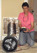 Duct blaster duct tightness